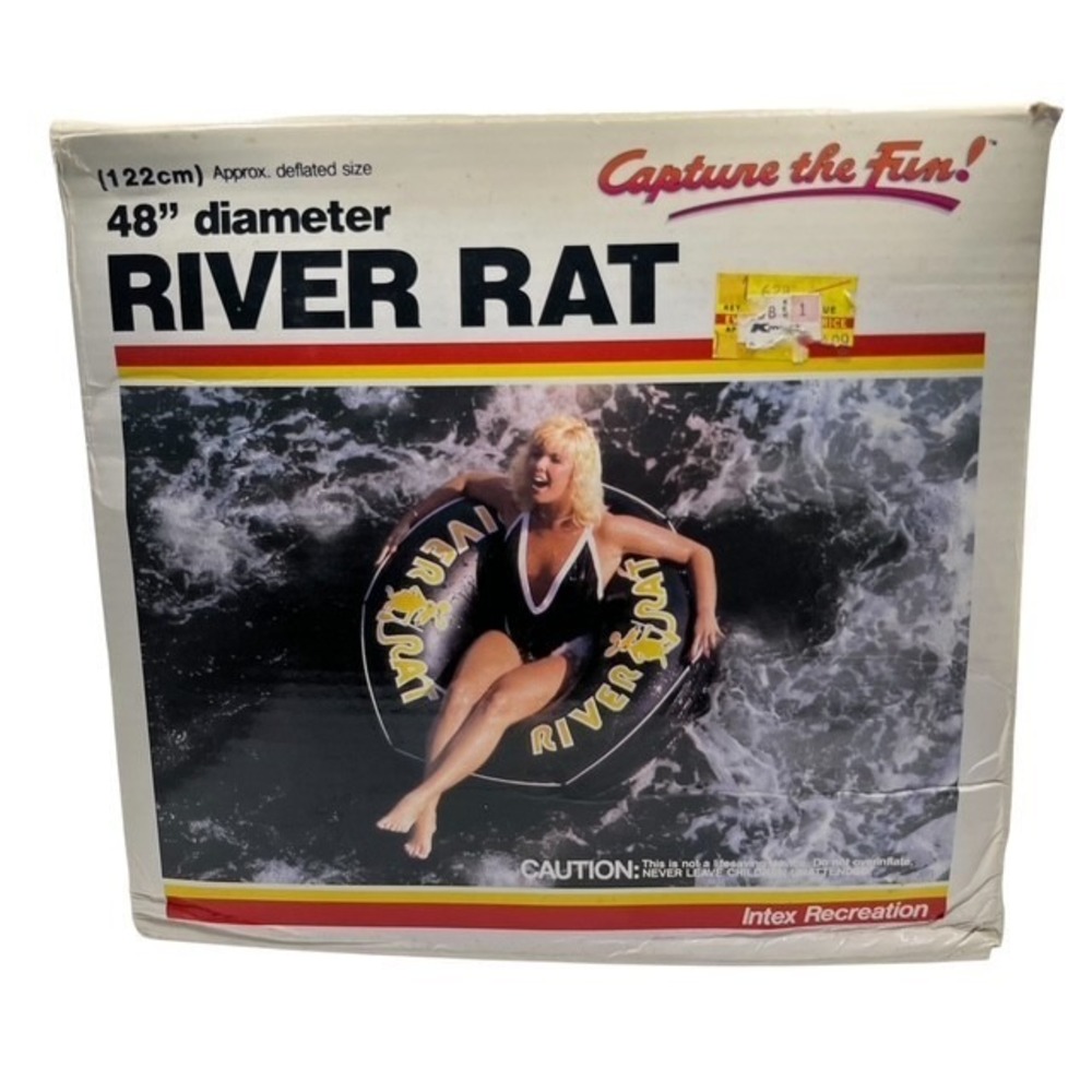 Vintage Intex 1985 River Rat 48" Inflatable Inner Tube Sealed In Box Rare -1729